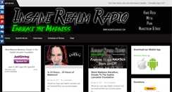 Desktop Screenshot of insanerealmradio.com